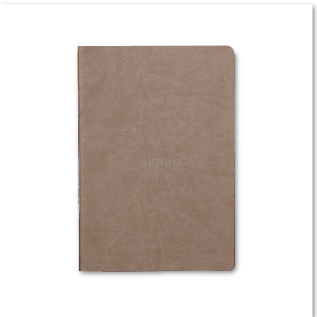 Rhodia Sewn Spine Dot Grid Notebook - A5: TAUPE