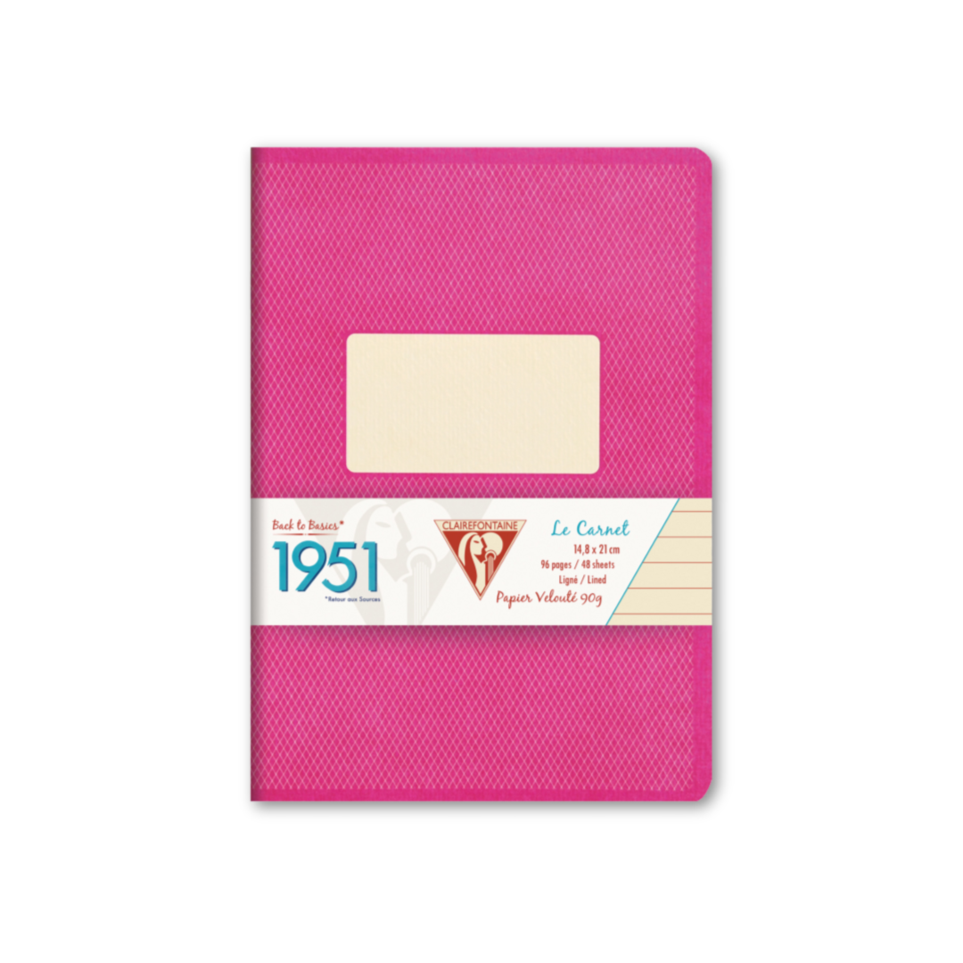 Clairefontaine '1951' Staplebound Notebook 5.75 x 8.25: Raspberry
