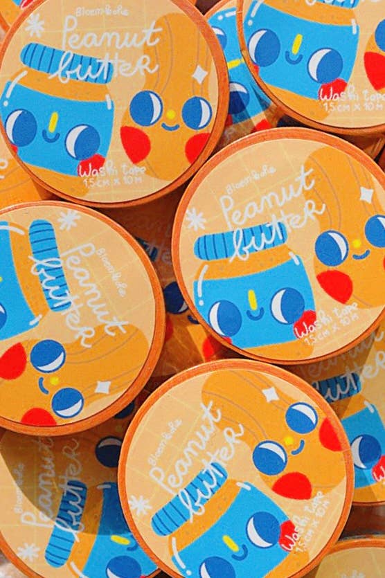 Peanut Butter Washi Tape/Cute Quirky Kawaii Stationery