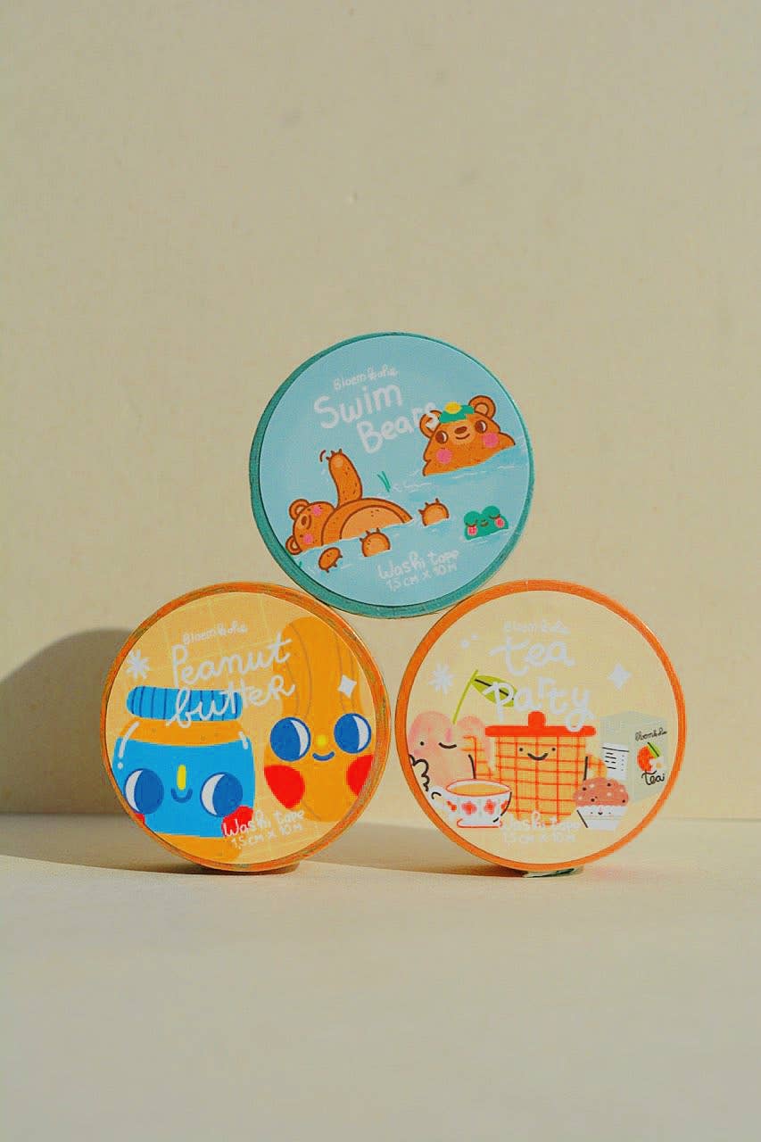Peanut Butter Washi Tape/Cute Quirky Kawaii Stationery