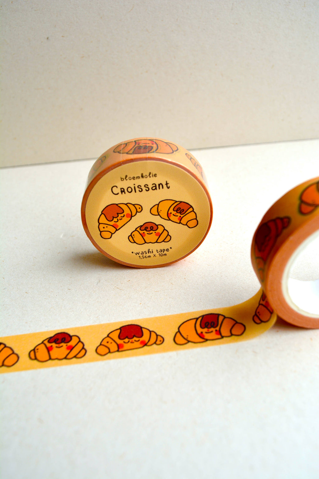 Croissant Washi Tape / Cute Quirky Kawaii Stationery