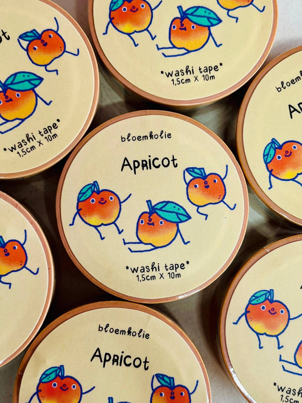 Apricot Washi Tape – Cute Kawaii Fruit Tape Stationery