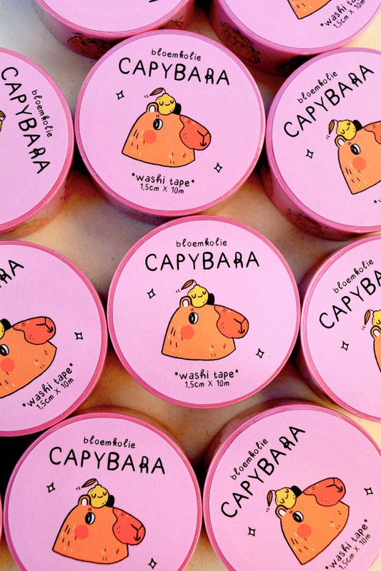 Capybara Washi Tape / Cute Quirky Kawaii Stationery