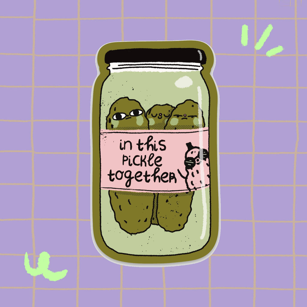 In This Pickle Together Vinyl Sticker | Cute Pickle Jar 