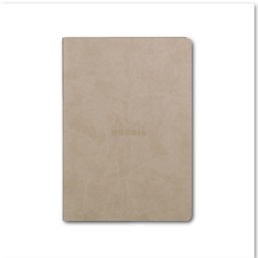 Rhodia Sewn Spine Dot Grid Notebook - A5: TAUPE