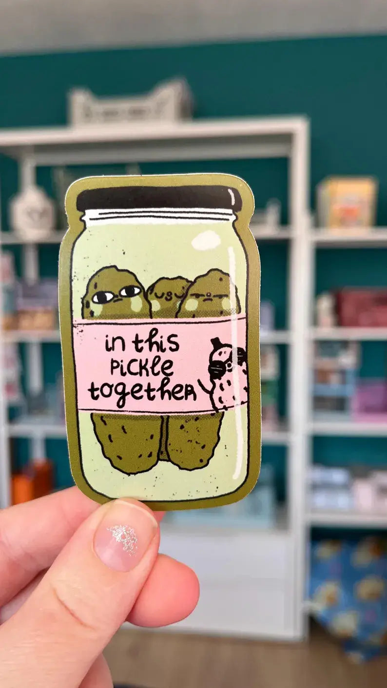 In This Pickle Together Vinyl Sticker | Cute Pickle Jar 