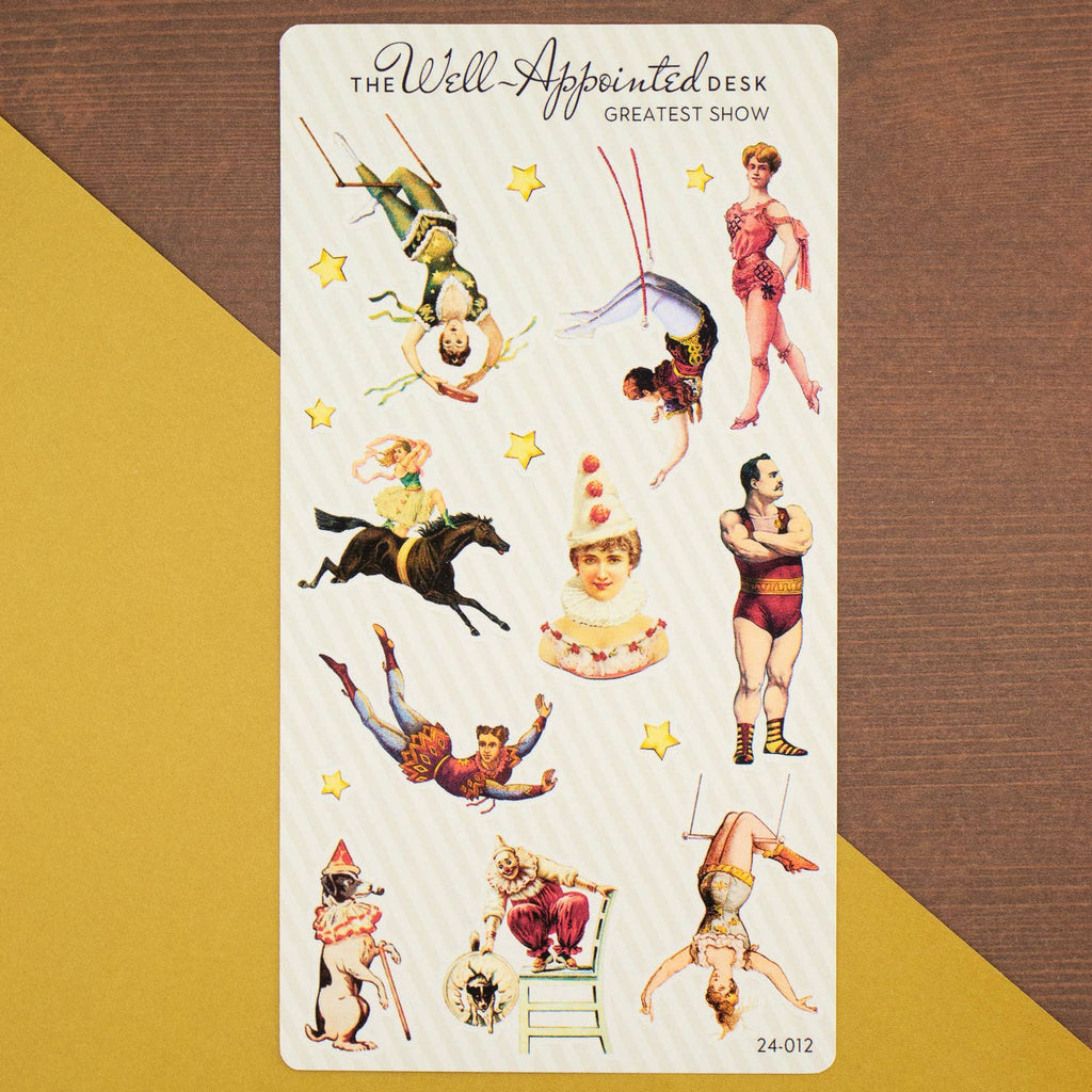 Greatest Show Circus Sticker Sheet (24-012)