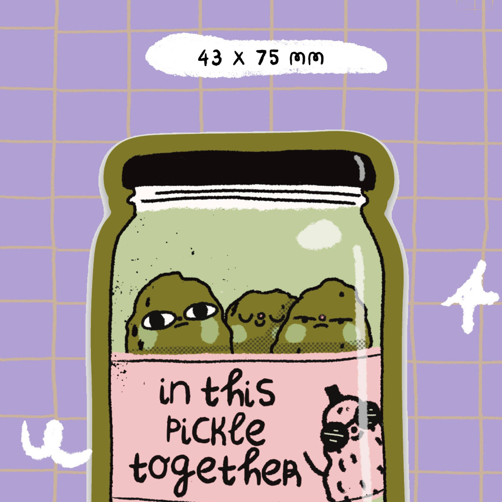 In This Pickle Together Vinyl Sticker | Cute Pickle Jar 