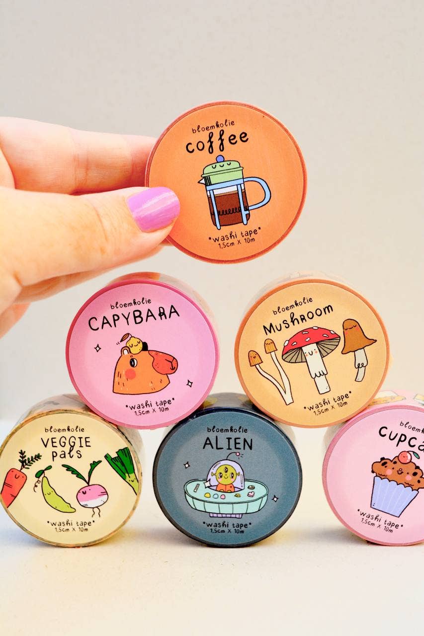 Capybara Washi Tape / Cute Quirky Kawaii Stationery