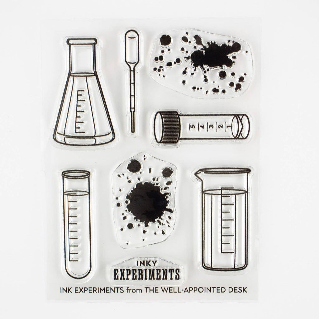 Ink Experiments 3"x4" Clear Stamp Set (8 stamp designs)