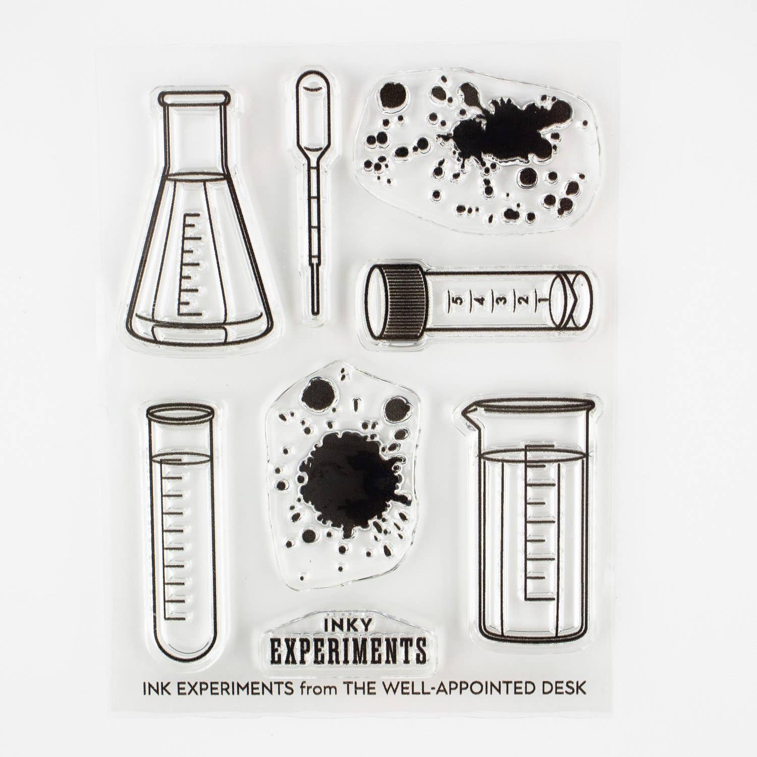 Ink Experiments 3"x4" Clear Stamp Set (8 stamp designs)