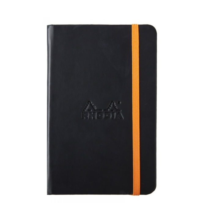 Rhodiarama Hardcover Webnotebook - 5.5 x 8.25 (A5): Black (Lined Paper)