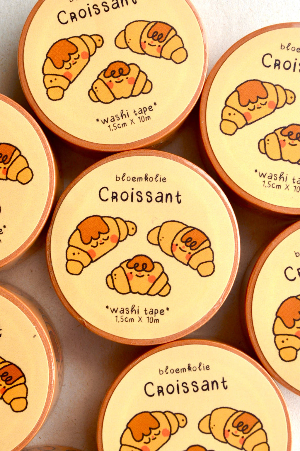 Croissant Washi Tape / Cute Quirky Kawaii Stationery