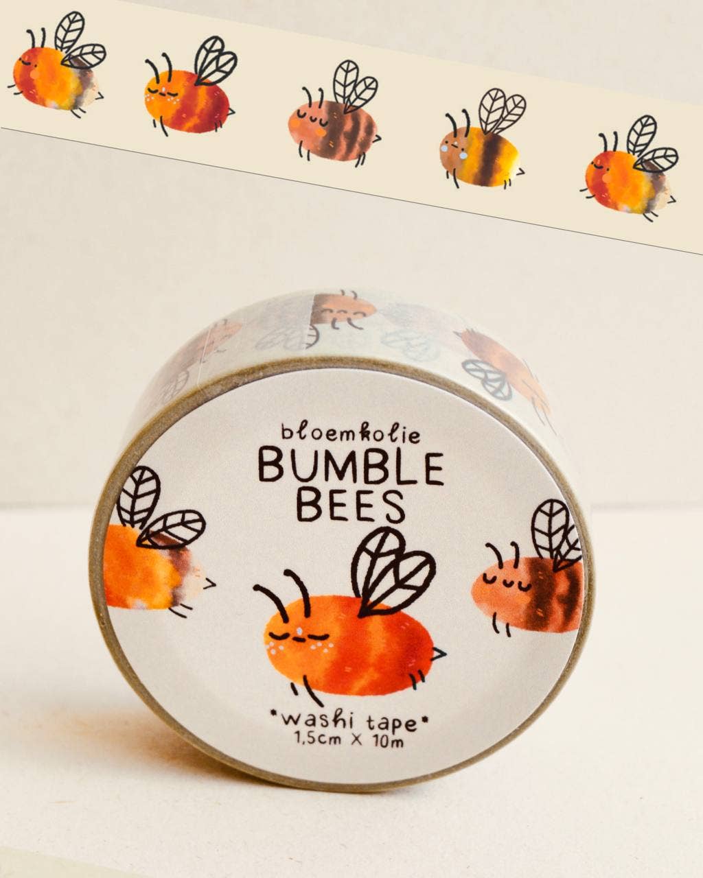 Bumbe bee Washi Tape / Cute Quirky Kawaii Stationery