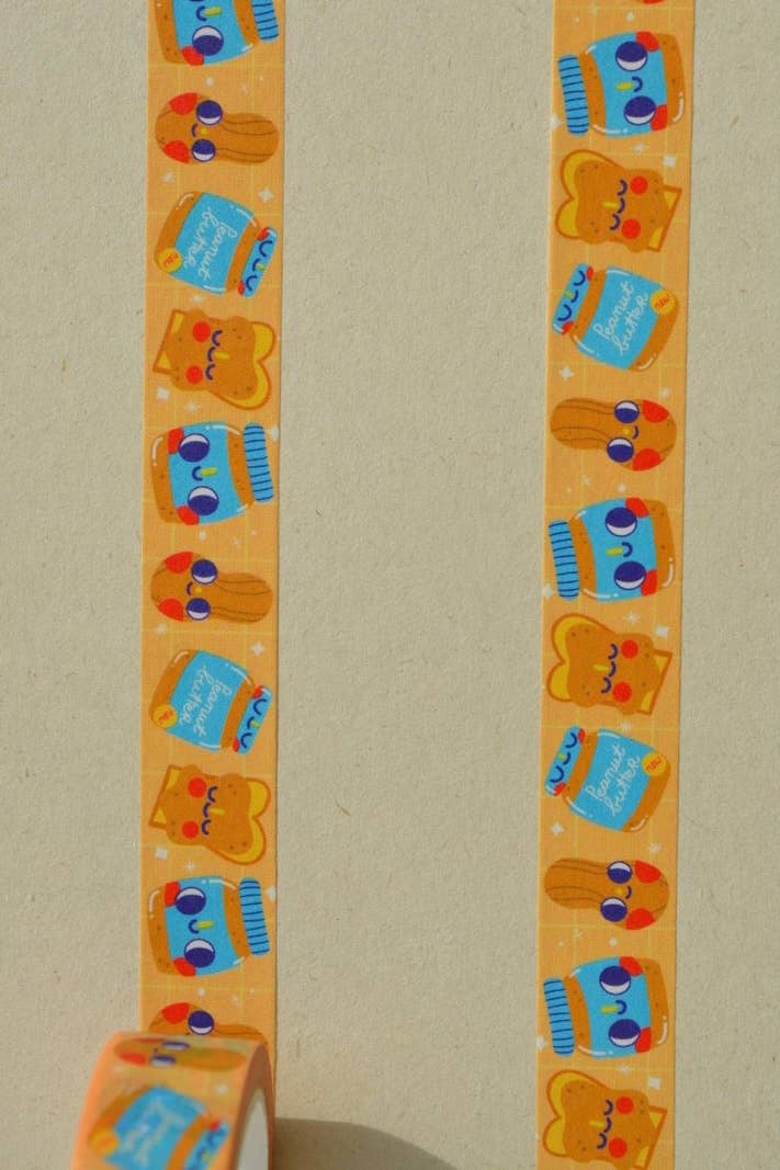Peanut Butter Washi Tape/Cute Quirky Kawaii Stationery
