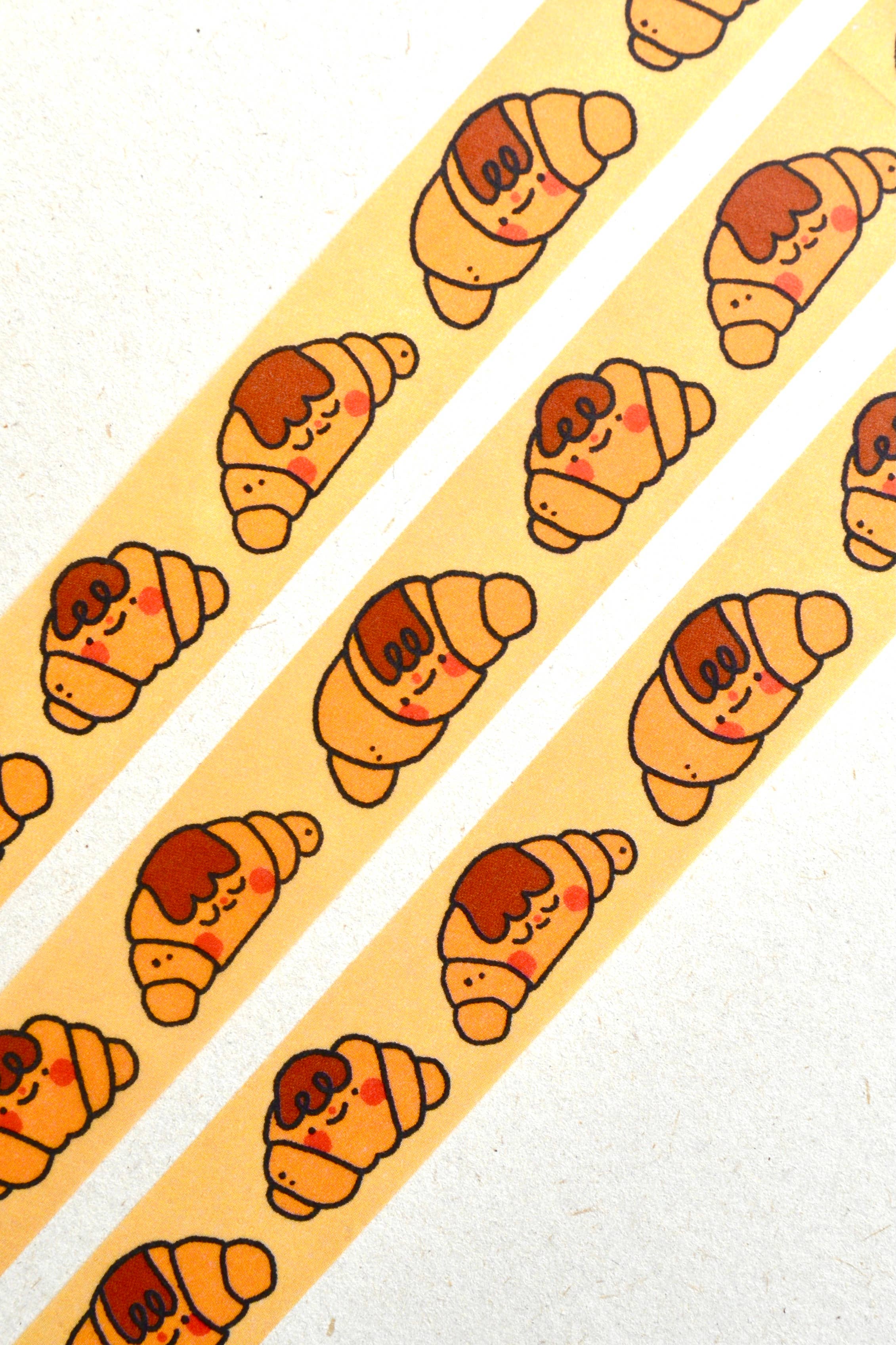 Croissant Washi Tape / Cute Quirky Kawaii Stationery