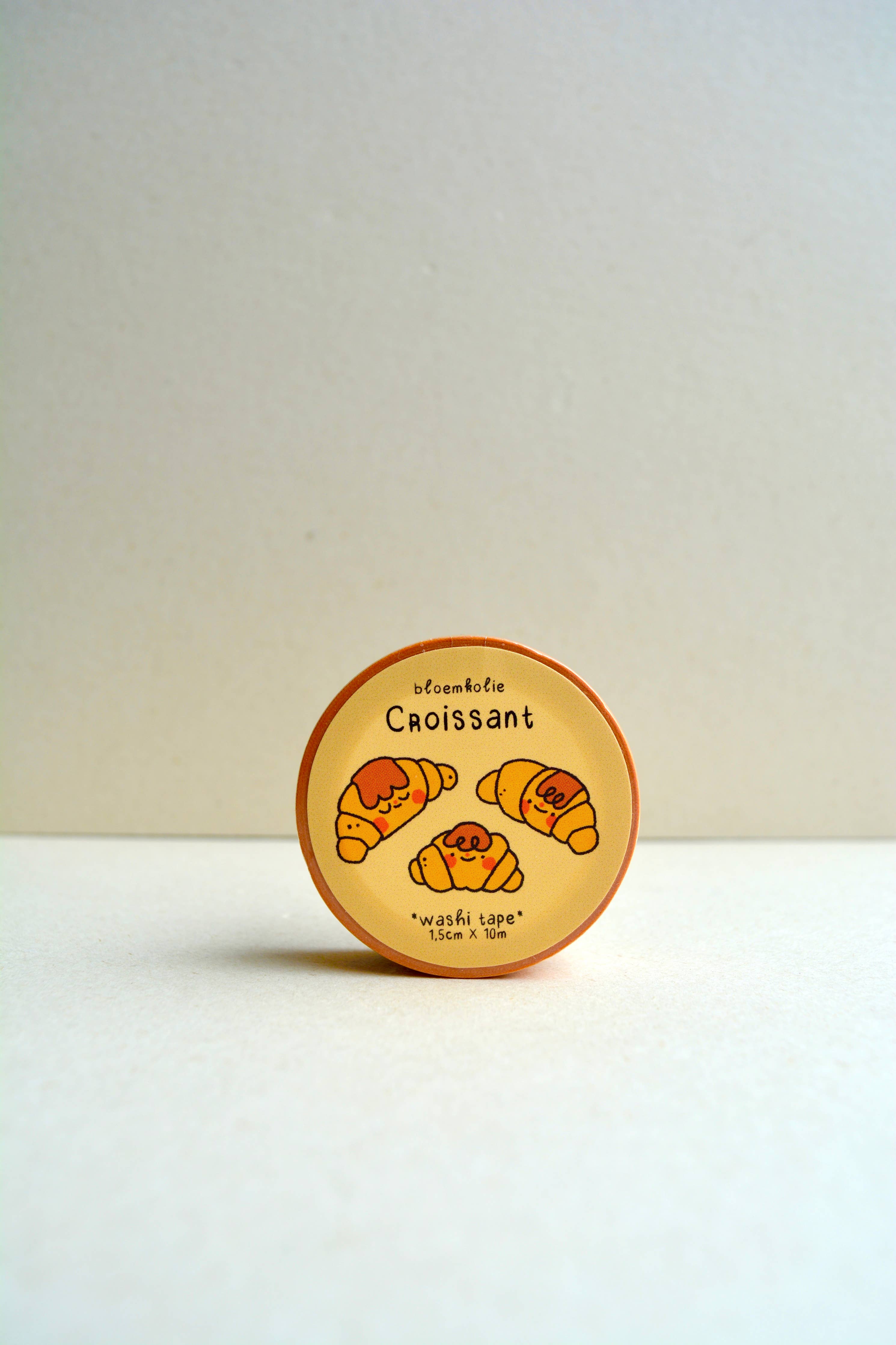 Croissant Washi Tape / Cute Quirky Kawaii Stationery